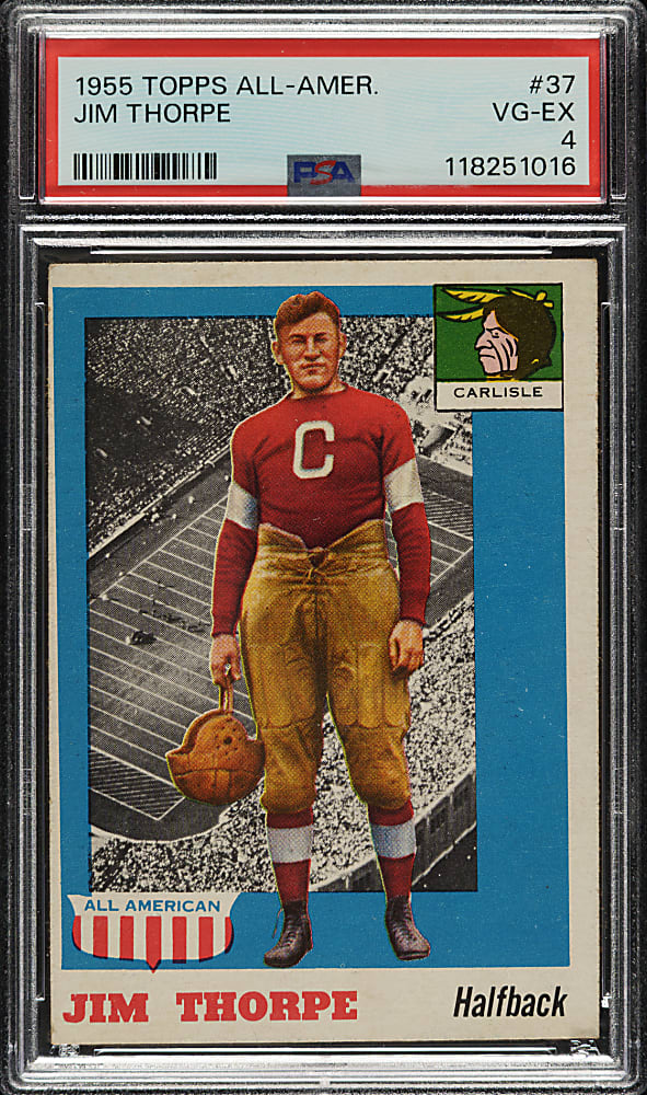 1955 Topps All-American Football #37 Jim Thorpe PSA VG-EX 4