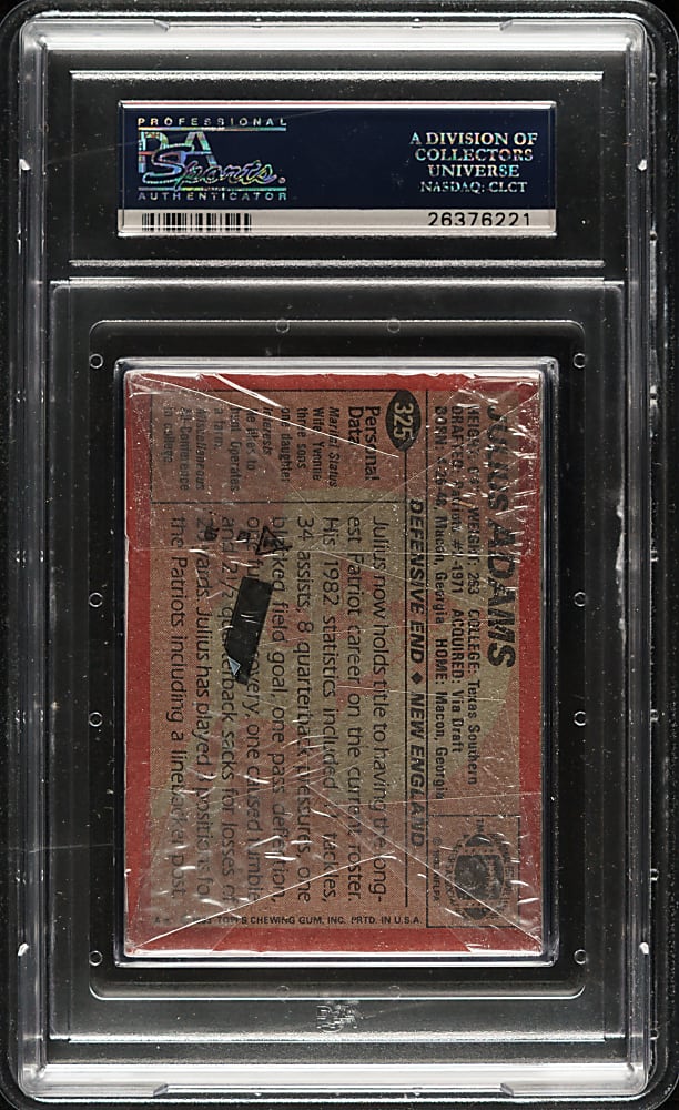 1983 Topps Football Unopened Cello Pack PSA GEM MINT 10 - Tony Dorsett on Top