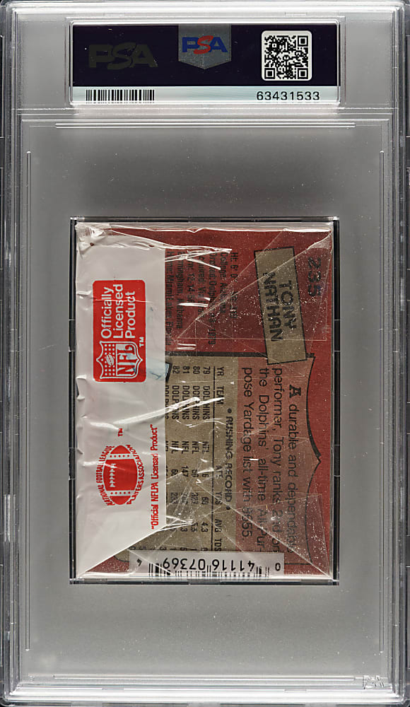 1987 Topps Football Unopened Cello Pack GEM MINT 10 - Tony Dorsett on Top