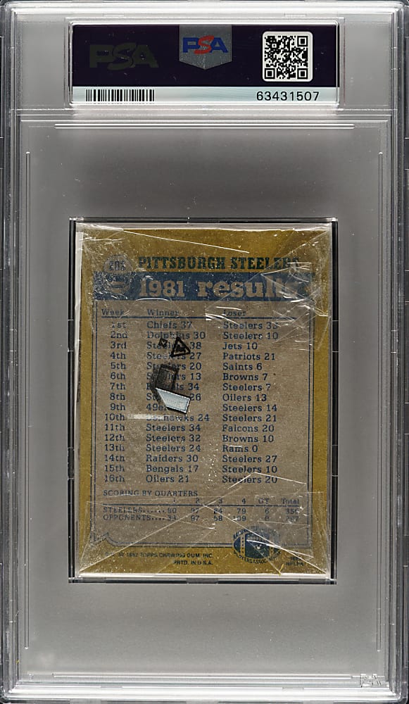 1982 Topps Football Unopened Cello Pack MINT 9 - Tony Dorsett on Top