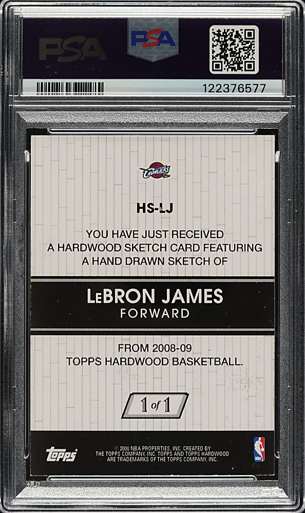 2008-2009 Topps Basketball Hardwood Sketches #HS-LJ Lebron James PSA NM 7