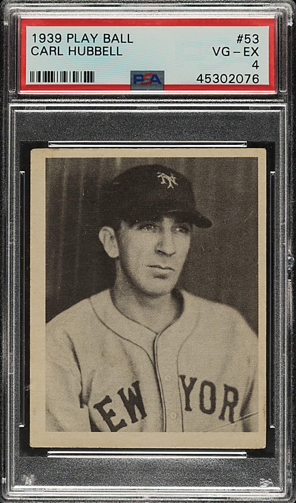 1939 R334 Play Ball #53 Carl Hubbell PSA VG-EX 4