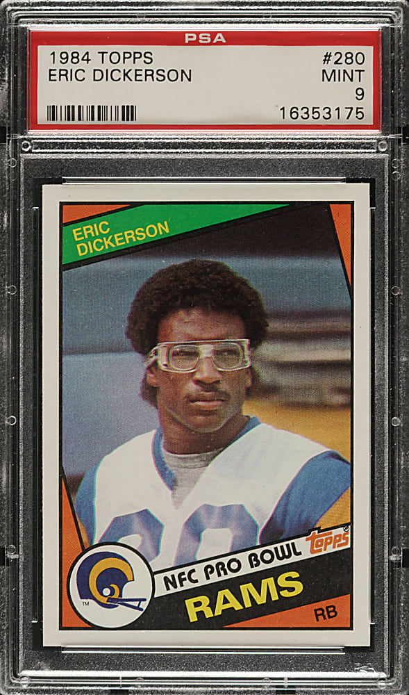1984 Topps Football #280 Eric Dickerson Rookie PSA MINT 9