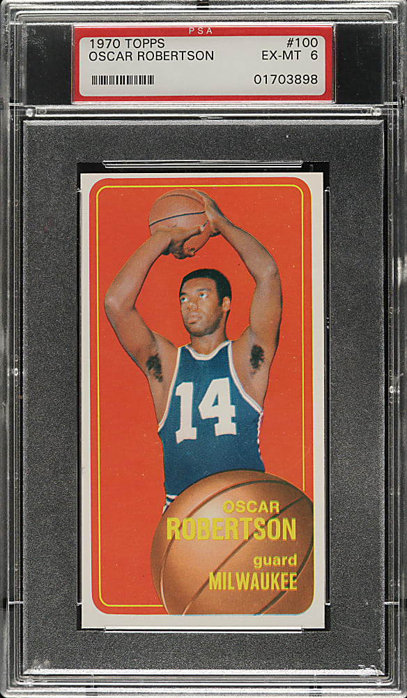 1970-1971 Topps Basketball #100 Oscar Robertson PSA EX-MT 6