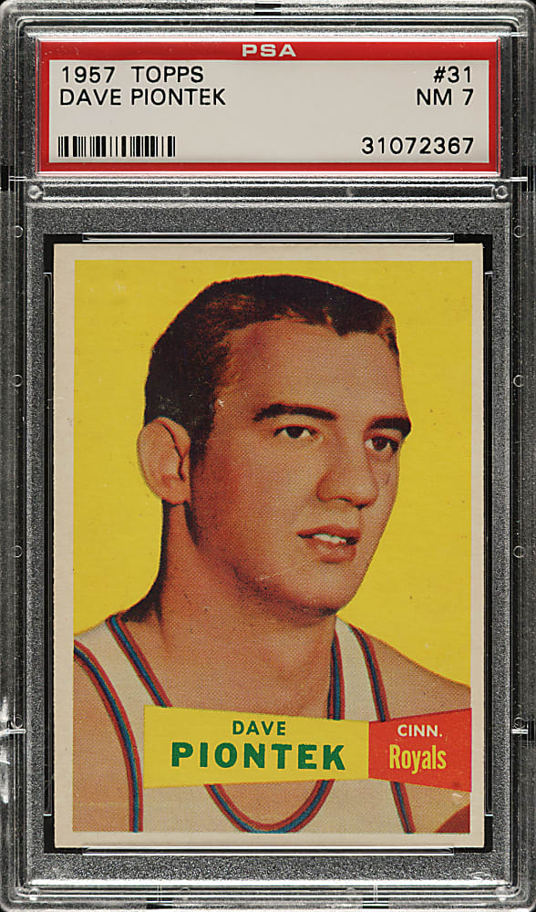 1957-1958 Topps Basketball #31 Dave Piontek PSA NM 7