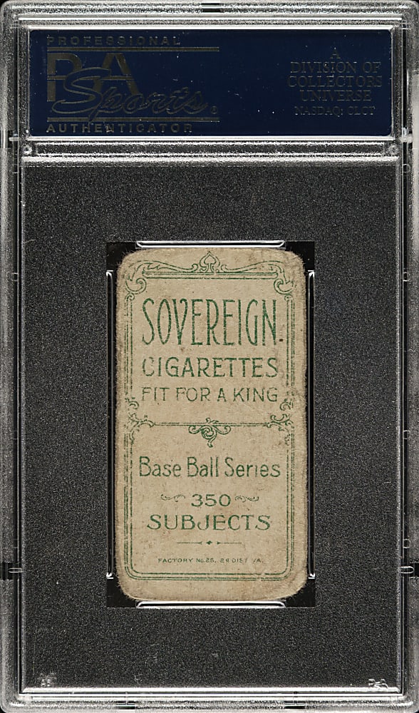 1909-1911 T206 White Border Mickey Doolan Fielding PSA POOR 1 - Sovereign 350 Back
