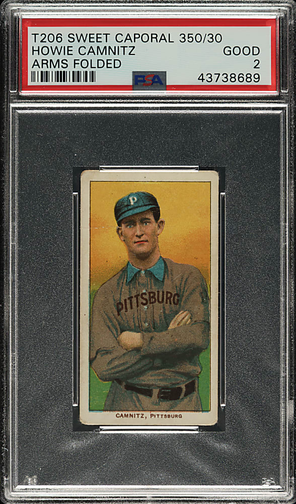 1909-1911 T206 White Border Howie Camnitz Arms Folded PSA GOOD 2