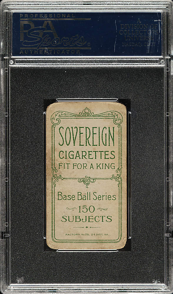 1909-1911 T206 White Border Wilbur Goode PSA POOR 1 - Sovereign 150 Back