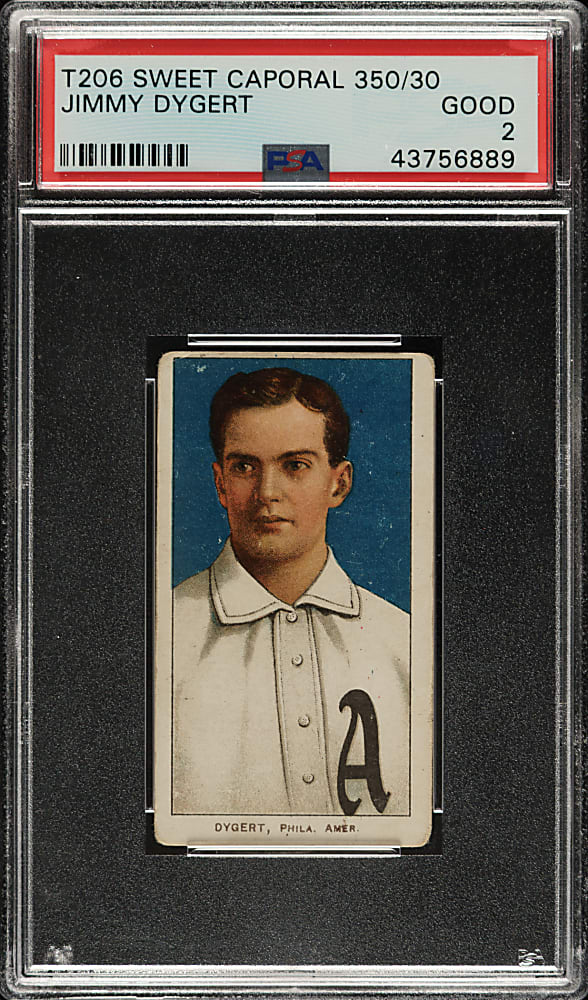 1909-1911 T206 White Border Jimmy Dygert PSA GOOD 2