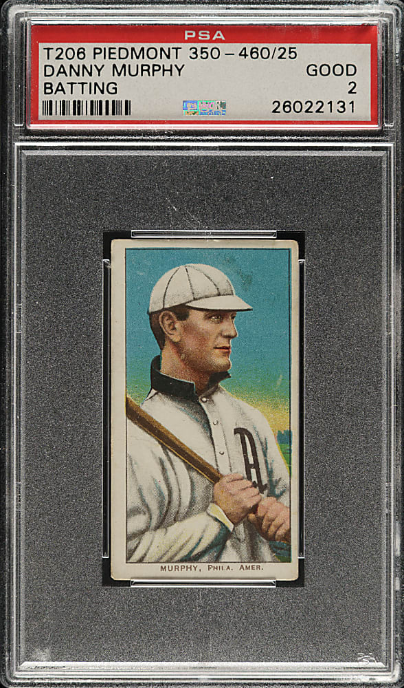 1909-1911 T206 White Border Danny Murphy Batting PSA GOOD 2