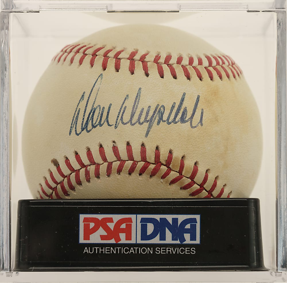 Don Drysdale Single-Signed Baseball PSA/DNA NM 7