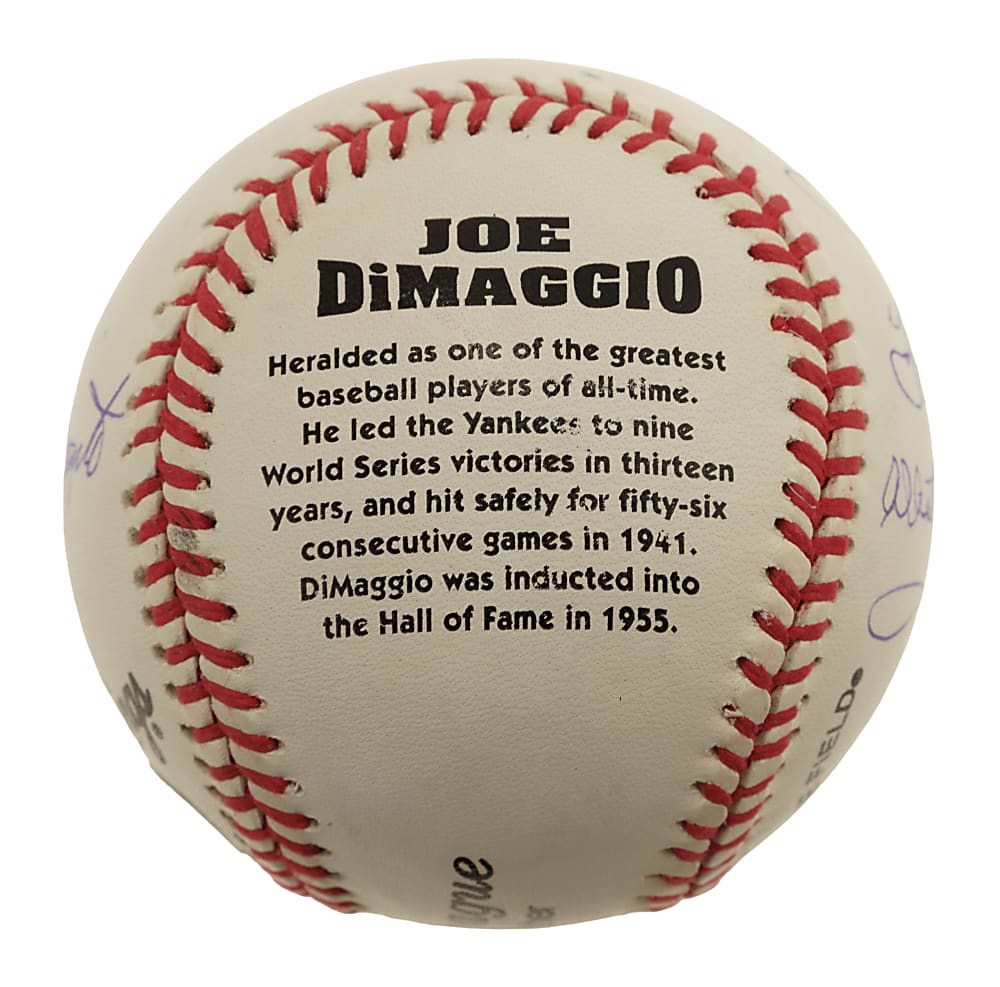 Joe DiMaggio, Yogi Berra, Whitey Ford, and Phil Rizzuto Multi-Signed Limited-Edition Portrait Baseball