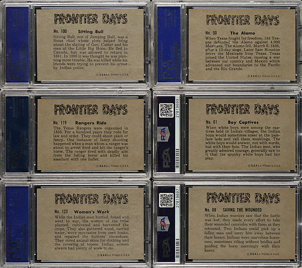 1953 Bowman "Frontier Days" PSA NM-MT 8 Collection (6)