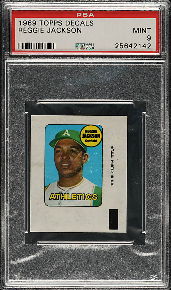 1969 Topps Decals Reggie Jackson Rookie PSA MINT 9
