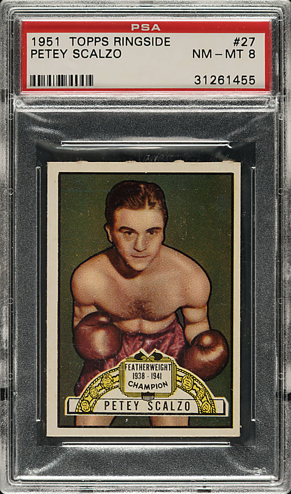 1951 Topps Ringside Boxing #27 Petey Scalzo PSA NM-MT 8