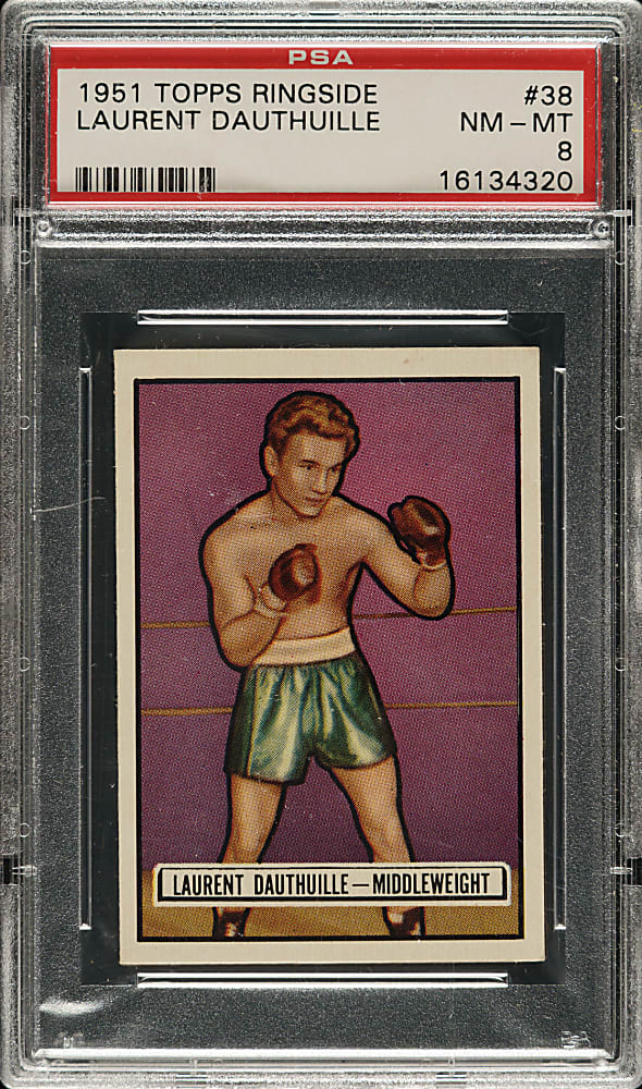 1951 Topps Ringside Boxing #38 Laurent Dauthuille PSA NM-MT 8