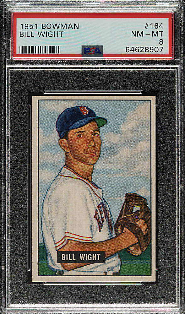 1951 Bowman #164 Bill Wight PSA NM-MT 8