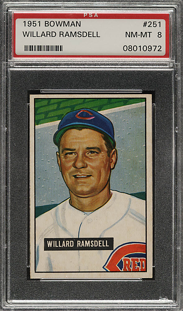 1951 Bowman #251 Willard Ramsdell PSA NM-MT 8
