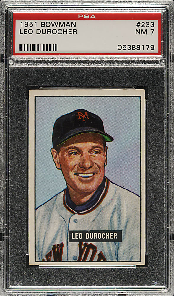 1951 Bowman #233 Leo Durocher PSA NM 7