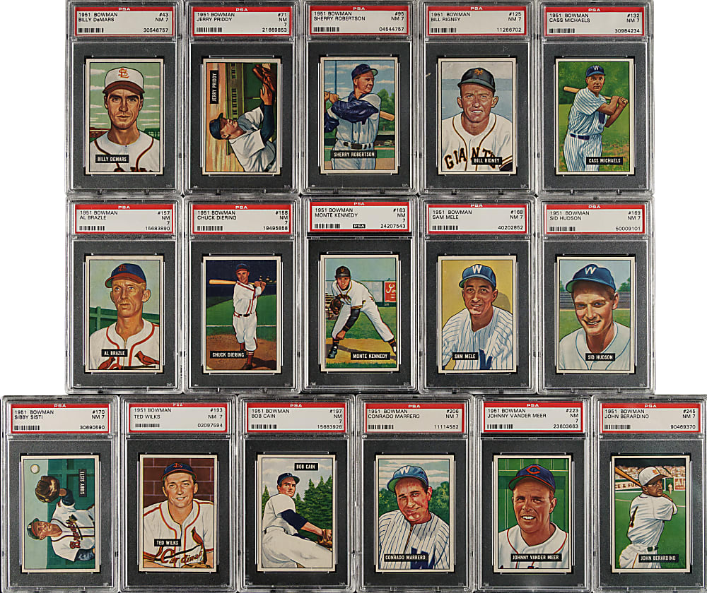 1951 Bowman PSA NM 7 Collection (20)