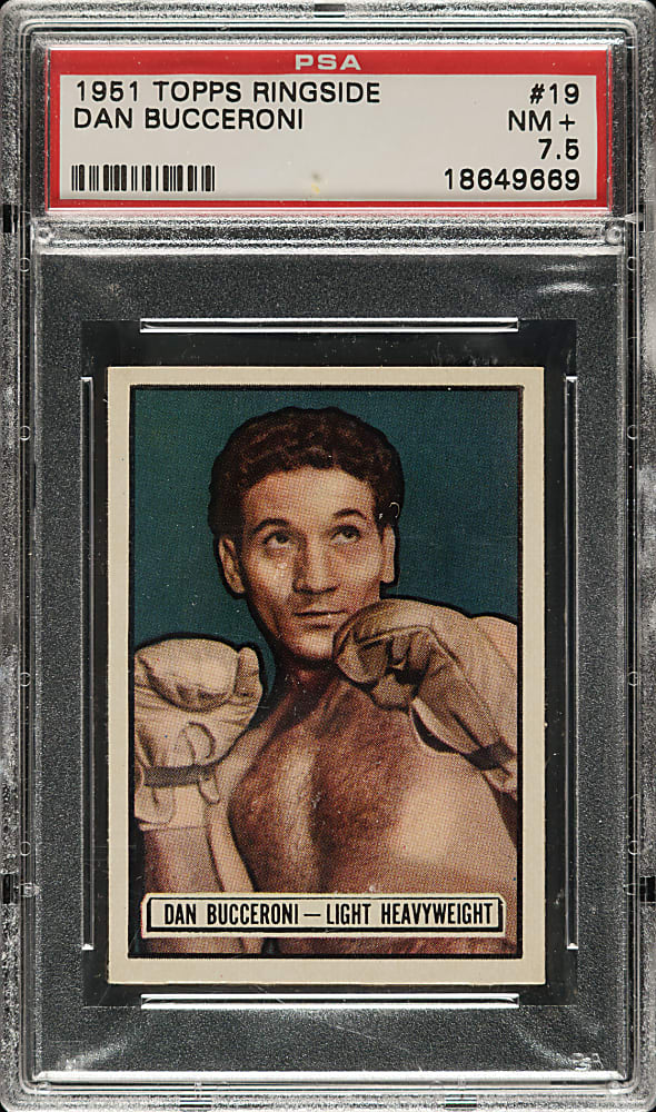1951 Topps Ringside Boxing #19 Dan Bucceroni PSA NM+ 7.5
