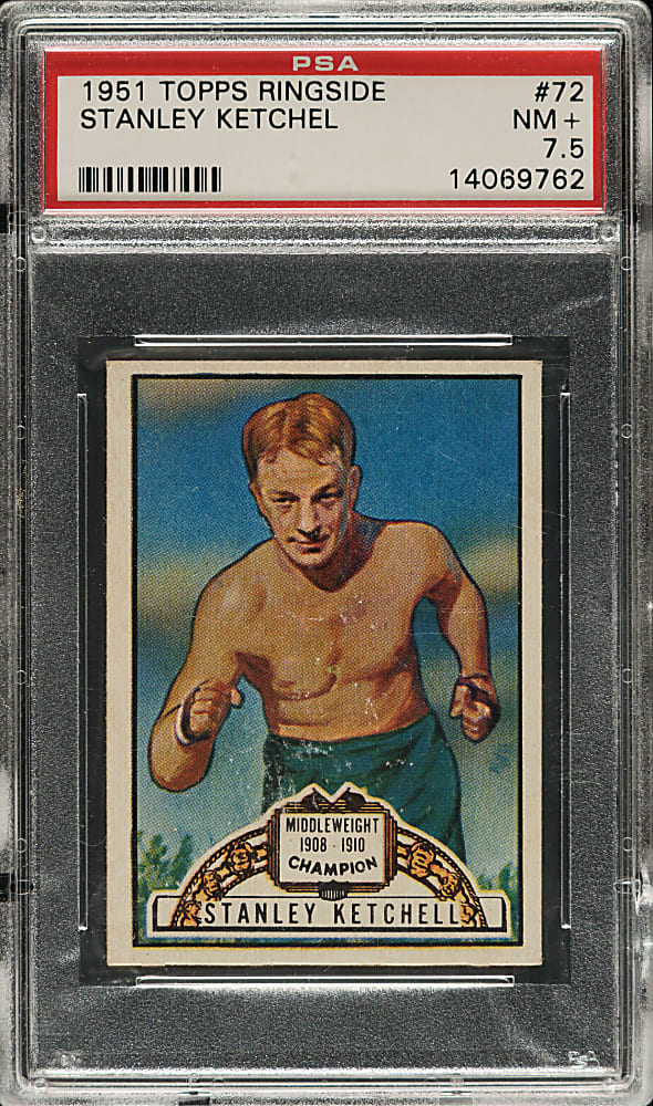 1951 Topps Ringside Boxing #72 Stanley Ketchel PSA NM+ 7.5