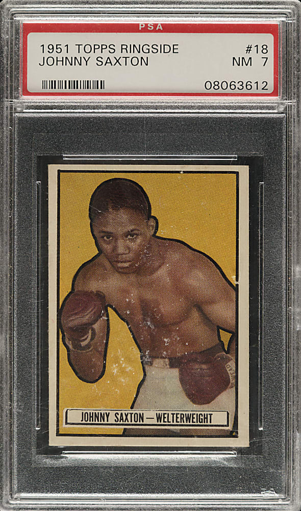 1951 Topps Ringside Boxing #18 Johnny Saxton PSA NM 7