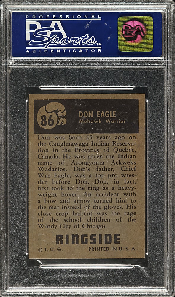 1951 Topps Ringside Boxing #86 Don Eagle PSA NM 7