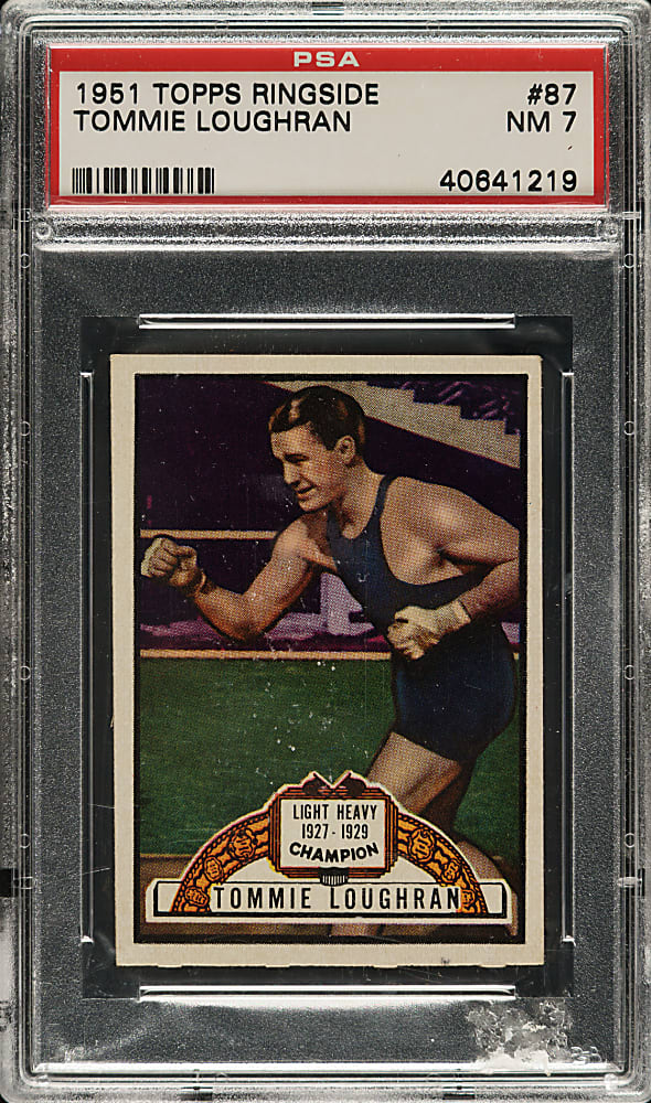 1951 Topps Ringside Boxing #87 Tommie Loughran PSA NM 7