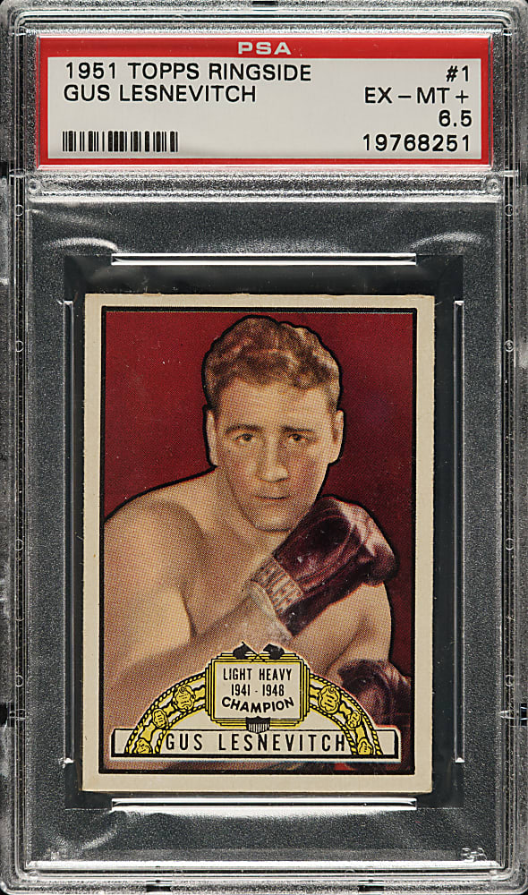 1951 Topps Ringside Boxing #1 Gus Lesnevitch PSA EX-MT+ 6.5
