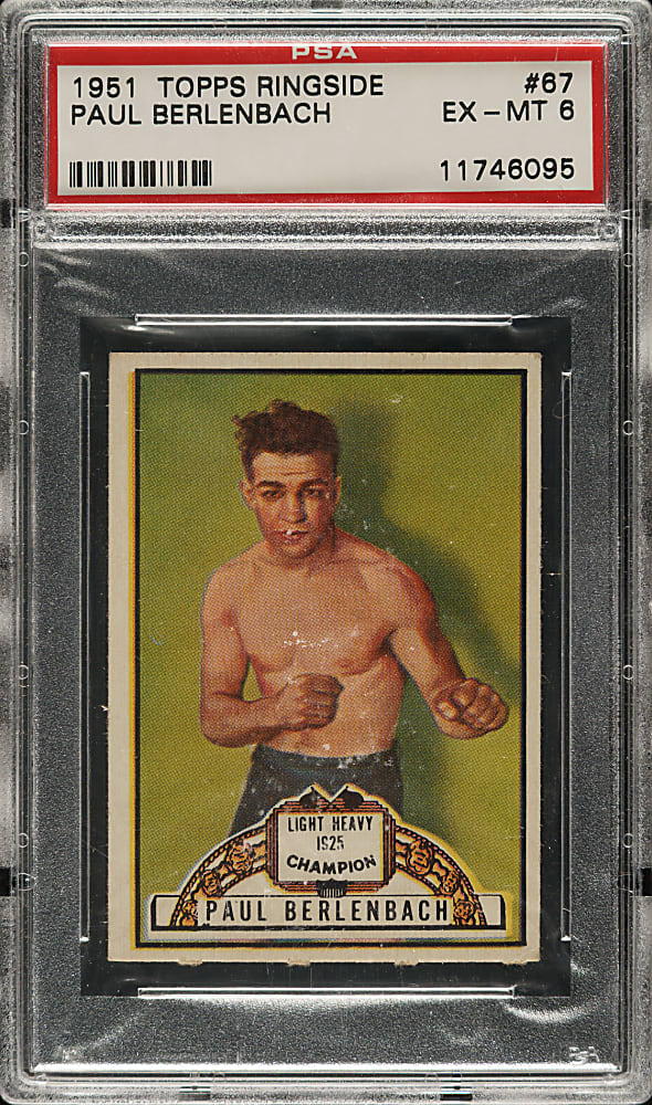 1951 Topps Ringside Boxing #67 Paul Berlenbach PSA EX-MT 6