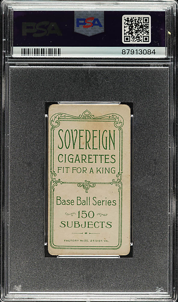 1909-1911 T206 White Border Chief Bender Portrait PSA FAIR 1.5 - Sovereign 150 Back
