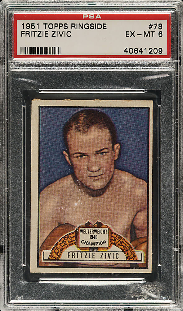 1951 Topps Ringside Boxing #78 Fritzie Zivic PSA EX-MT 6