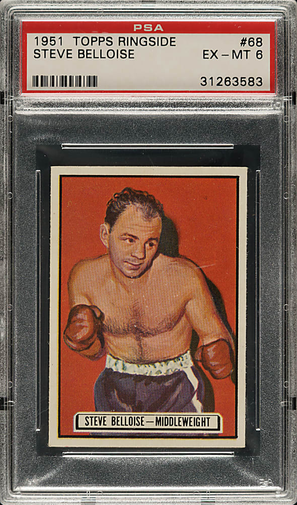 1951 Topps Ringside Boxing #68 Steve Belloise PSA EX-MT 6