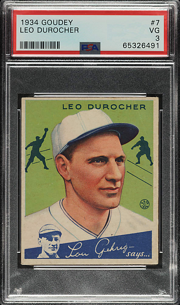 1934 R320 Goudey #7 Leo Durocher PSA VG 3