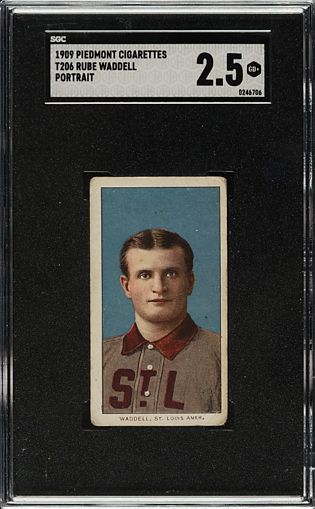 1909-1911 T206 White Border Rube Waddell Portrait SGC GOOD+ 2.5