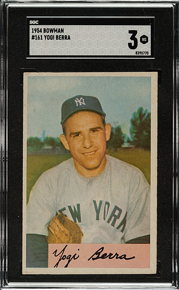 1954 Bowman #161 Yogi Berra SGC VG 3