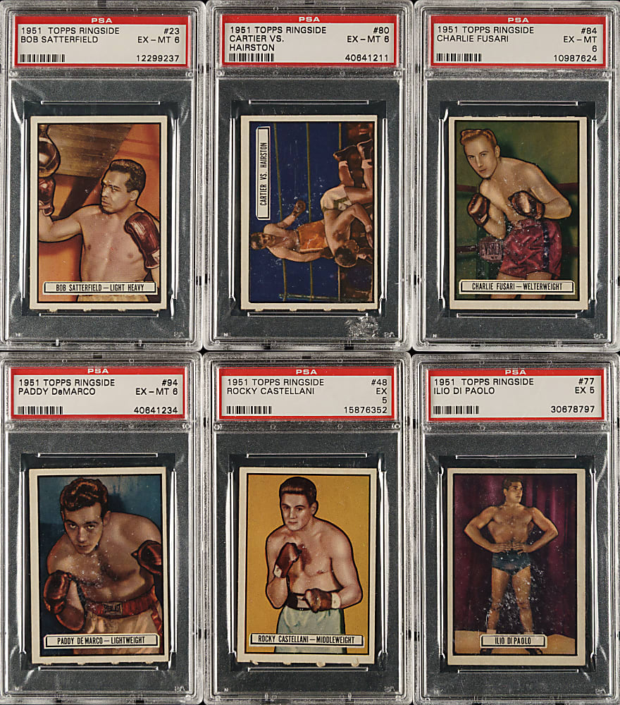 1951 Topps Ringside Boxing PSA-Graded Collection (6)