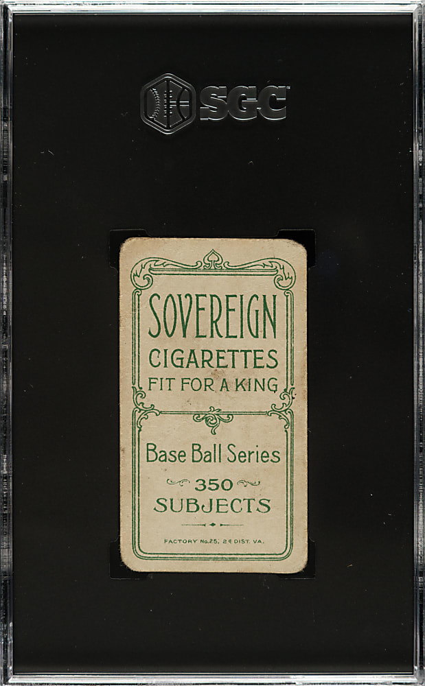 1909-1911 T206 White Border Christy Mathewson Portrait SGC GOOD 2 - Sovereign 350 Back