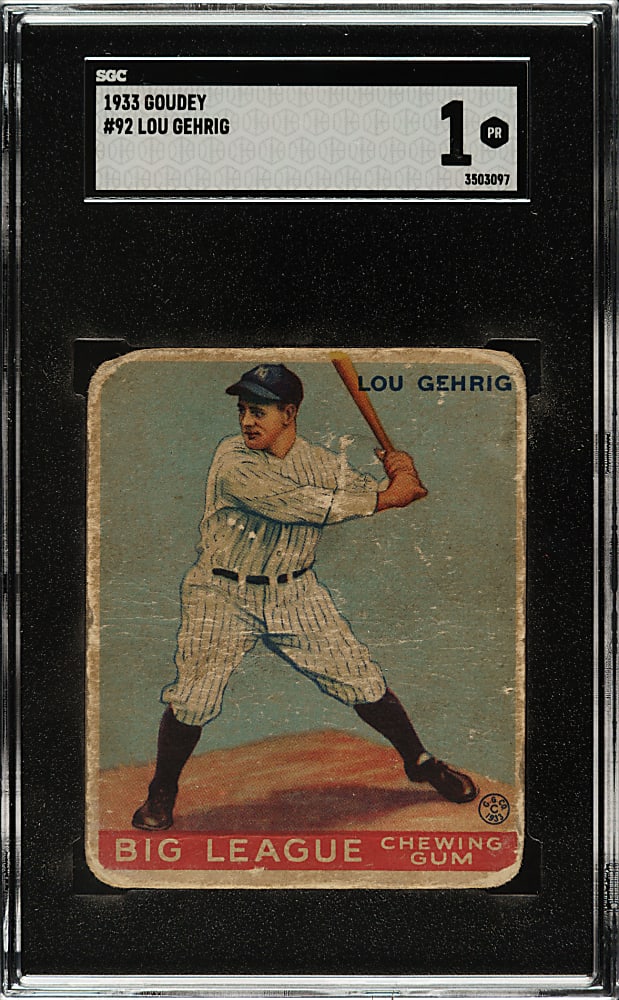 1933 R319 Goudey #160 Lou Gehrig SGC POOR 1