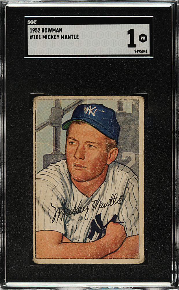 1952 Bowman #101 Mickey Mantle SGC POOR 1