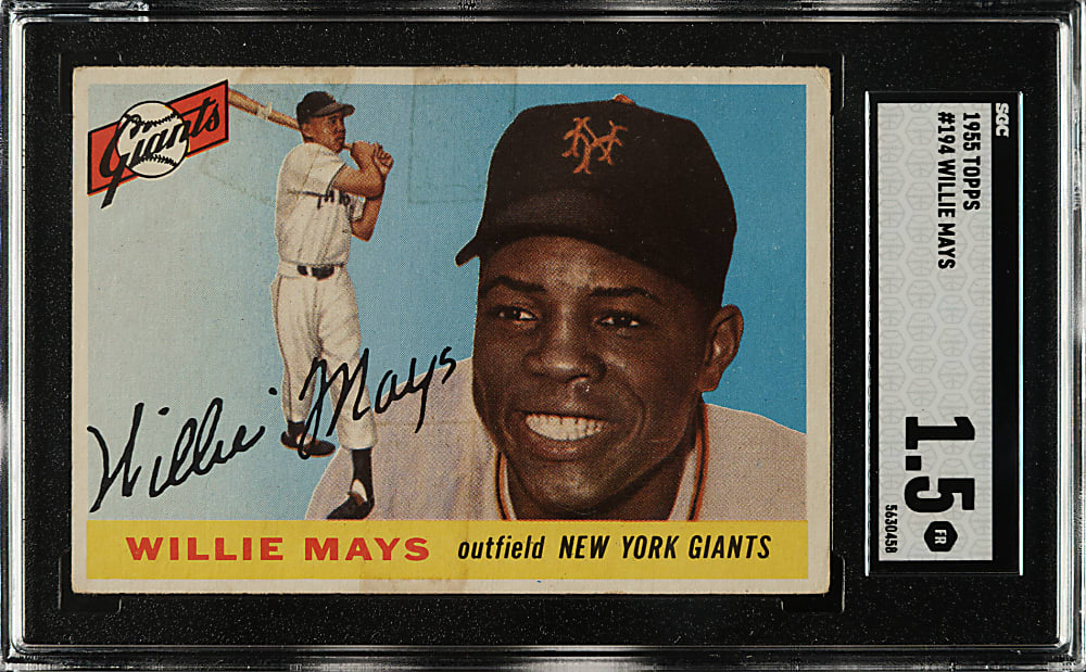 1955 Topps #194 Willie Mays SGC FAIR 1.5