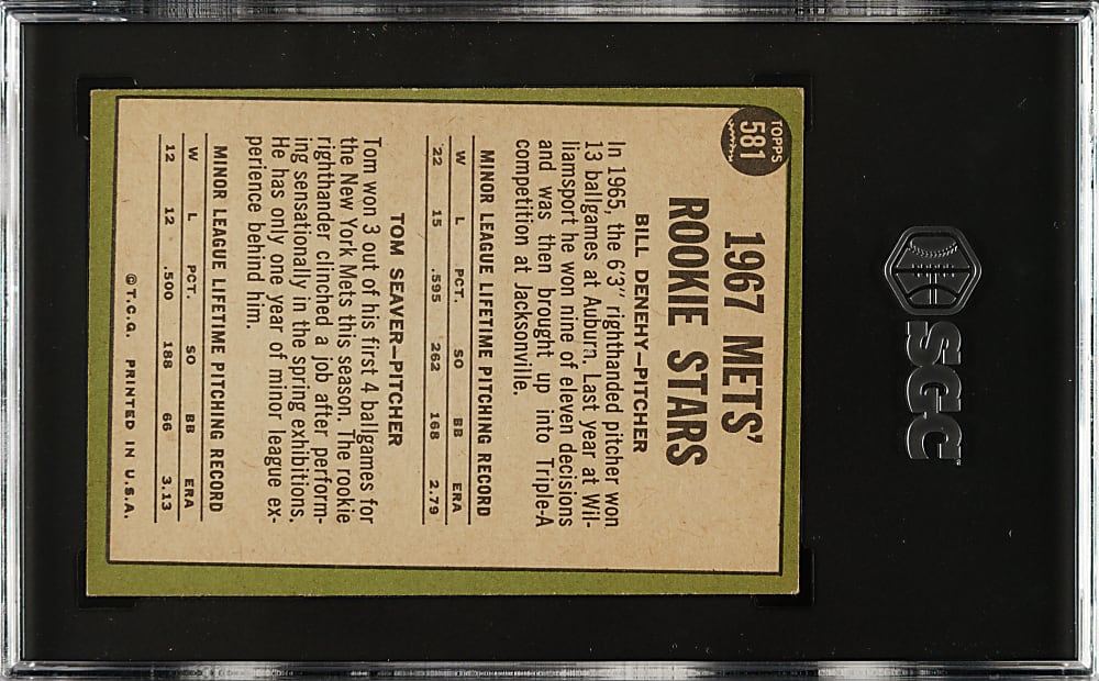 1967 Topps #581 Tom Seaver Rookie SGC VG/EX+ 4.5