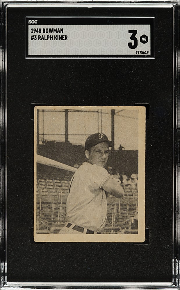 1948 Bowman #3 Ralph Kiner Rookie SGC VG 3