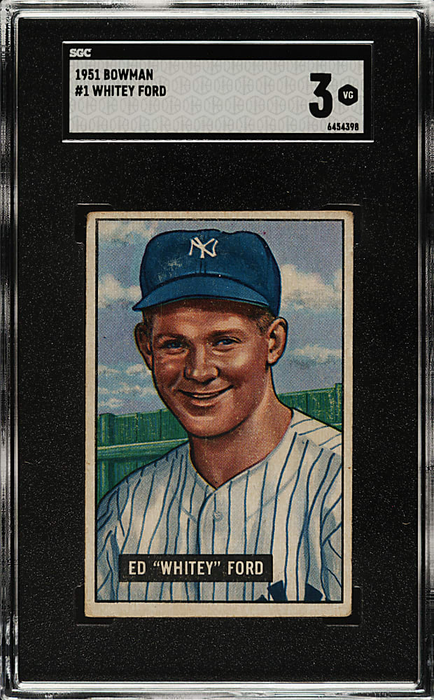1951 Bowman #1 Whitey Ford Rookie SGC VG 3