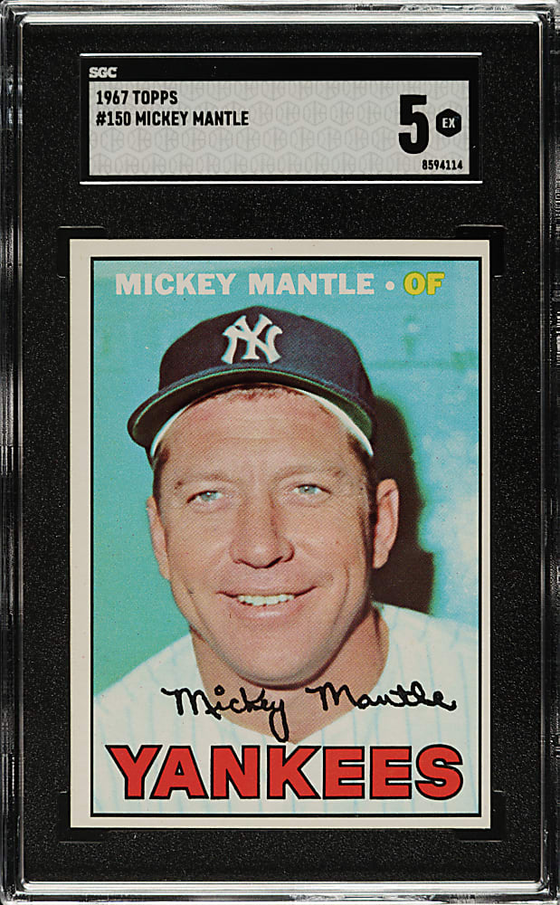 1967 Topps #150 Mickey Mantle SGC EX 5
