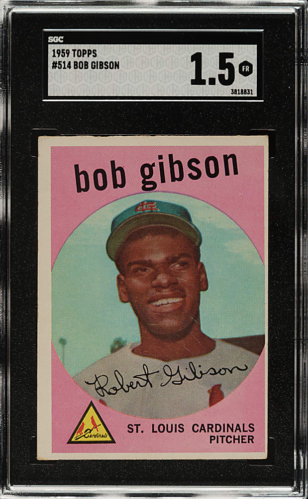 1959 Topps #514 Bob Gibson Rookie SGC FAIR 1.5