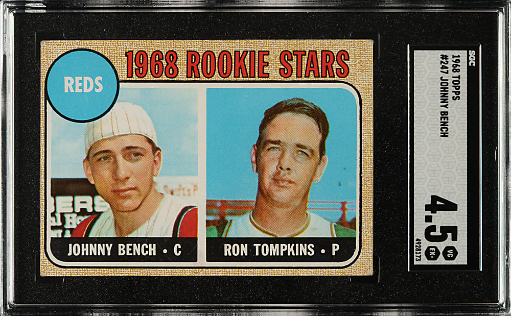1968 Topps #247 Johnny Bench Rookie SGC VG/EX+ 4.5