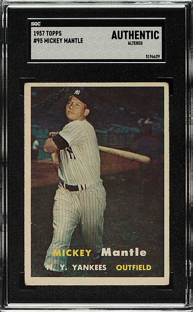 1957 Topps #95 Mickey Mantle SGC Authentic