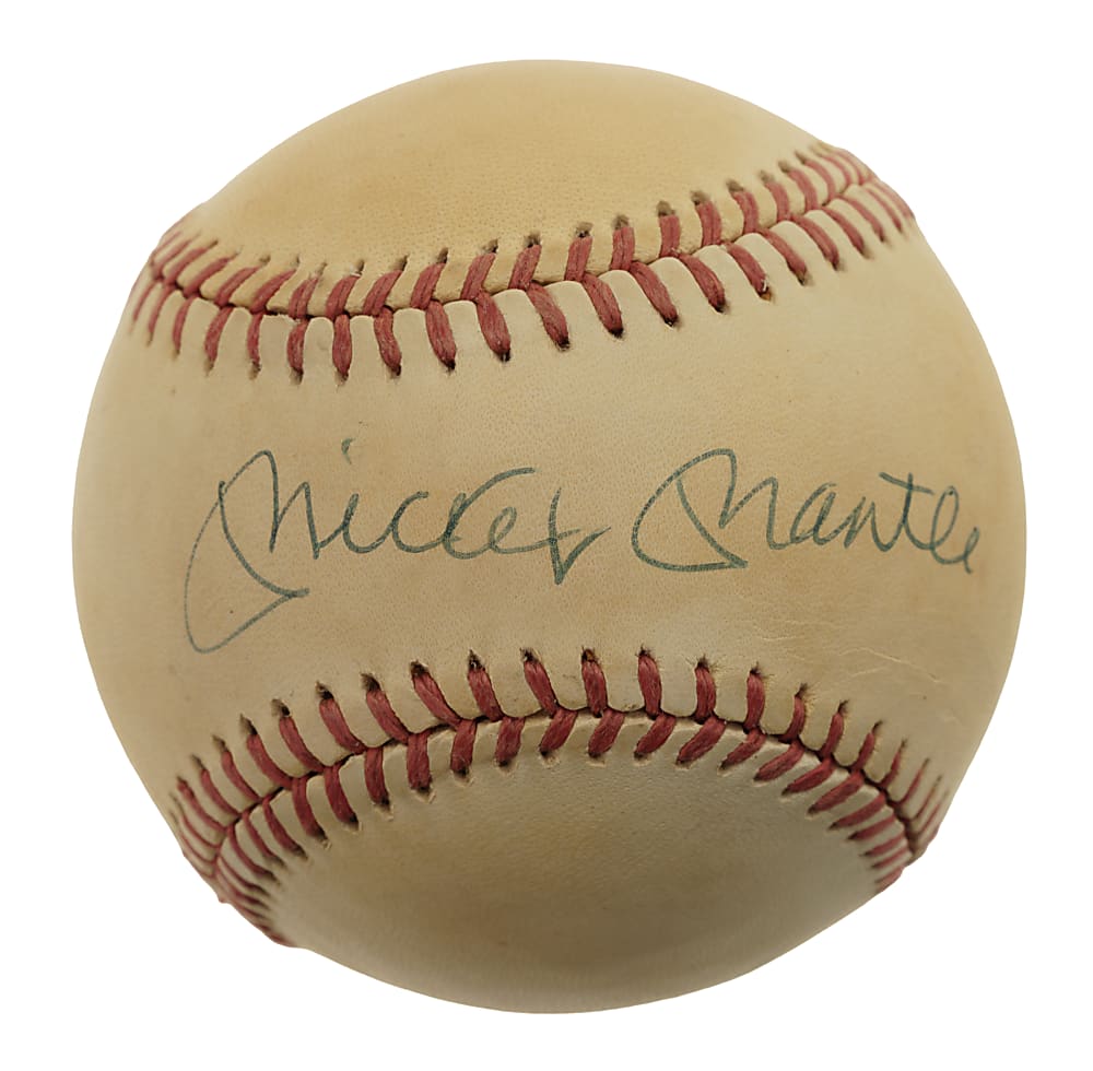 Mickey Mantle Single-Signed Baseball - JSA